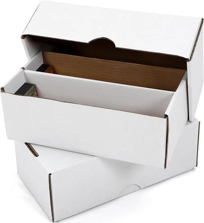 Yexiya 2 Pack 1600 Count Trading/Gaming Card Storage Box 2 Row Cardboard - Image 8
