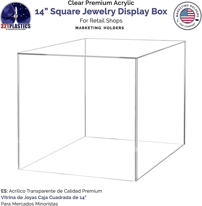 6 Pack 14 Inch Clear Acrylic Display Box - Image 3