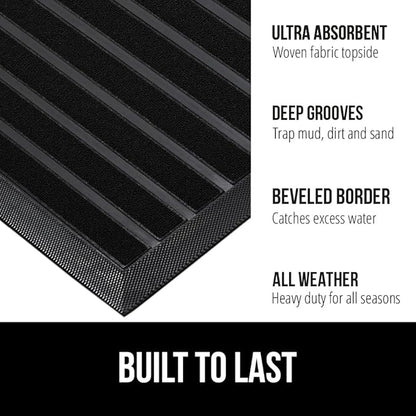 GORILLA GRIP 100% Waterproof All-Season WeatherMax Doormat US Designed Natural - Image 2