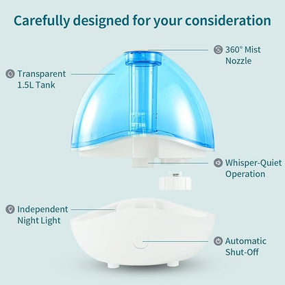 1.5L Cool Mist Humidifier for Bedroom - Image 4