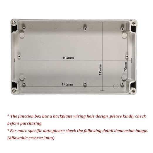 ABS Plastic Junction Box, Dustproof Waterproof IP65 Electrical Enclosure Box - Image 4