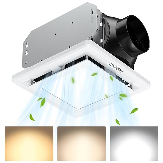 FASDUNT 2-in-1 Bathroom Exhaust Fan by FASDUNT