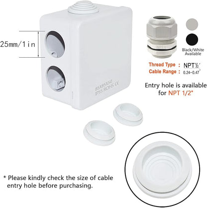 LeMotech ABS Plastic Dustproof Water Resistant IP55 Junction Box Universal - Image 5