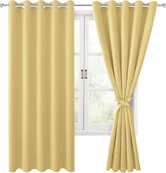 Hiasan Blackout Curtains for Bedroom, 60 x 63 Inches Length - Image 6