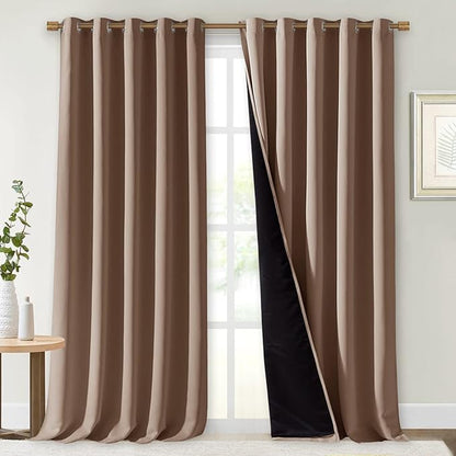 NICETOWN Warm Curtains for Winter, Complete Blackout Shades for Large Window by NICETOWN