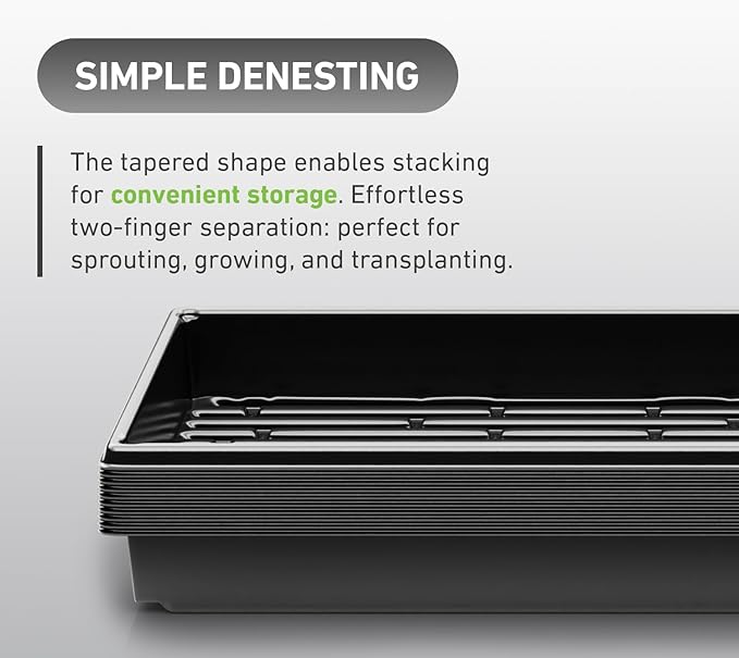 10x20 Inch Black Plastic 25 Pack Plant Propagation Tray – Growing Trays - Image 6
