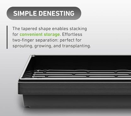 10x20 Inch Black Plastic 5 Pack Plant Propagation Tray – Growing Trays - Image 6