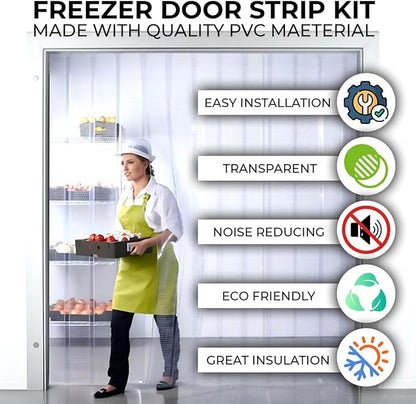 Clear PVC Smooth Plastic Strip Door Curtain Kit Standard 7x1200 Waterproof - Image 3