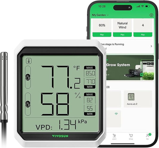 VIVOSUN AeroLab THB1S Wireless Bluetooth Hygrometer Thermometer Indoor by VIVOSUN