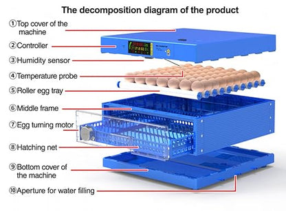 Eggs Incubator for Hatching Eggs, Automatic Egg Turning and Humidity Control - Image 4