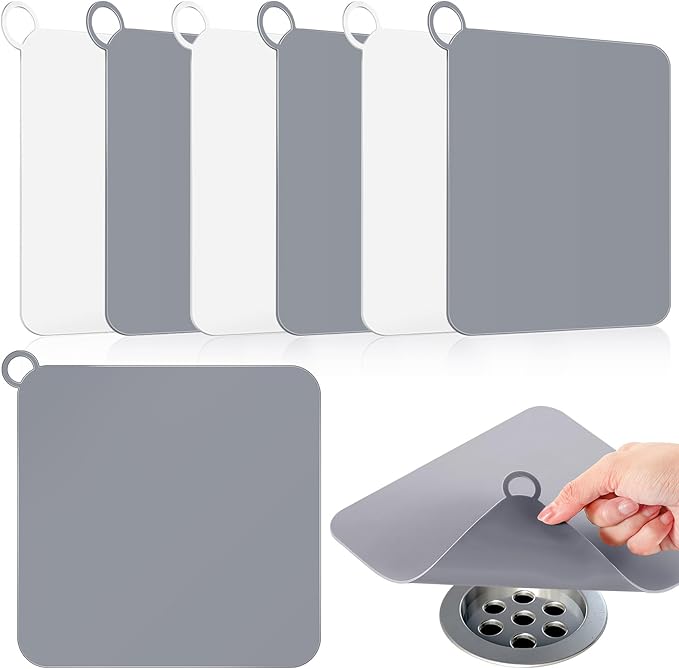 Yinkin 6 Pcs Drain Covers to Keep Bugs Out Silicone Shower Floor Tub Stoppers by Yinkin