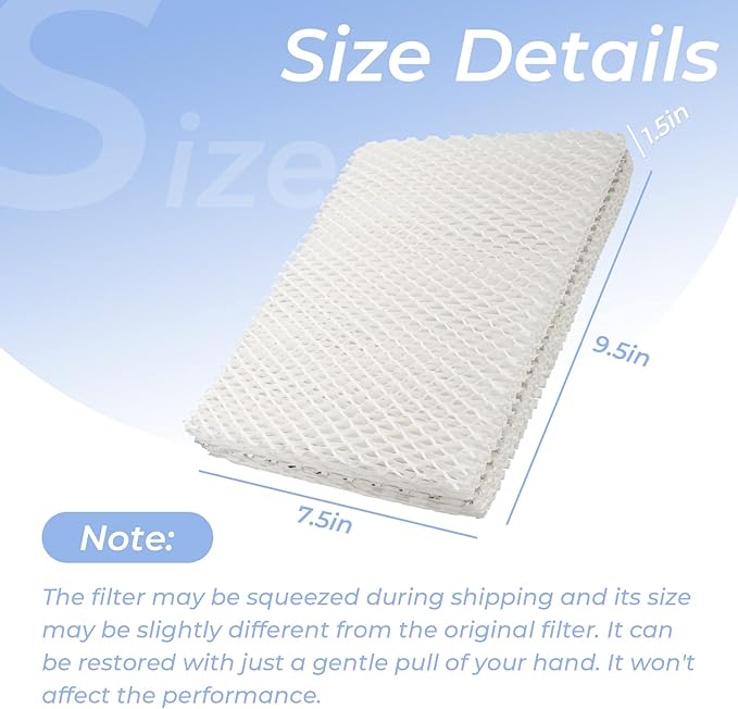 ANTOBLE 2 Pack MD1-0002 Replacement Humidifier Wick Humidifier Filters - Image 6
