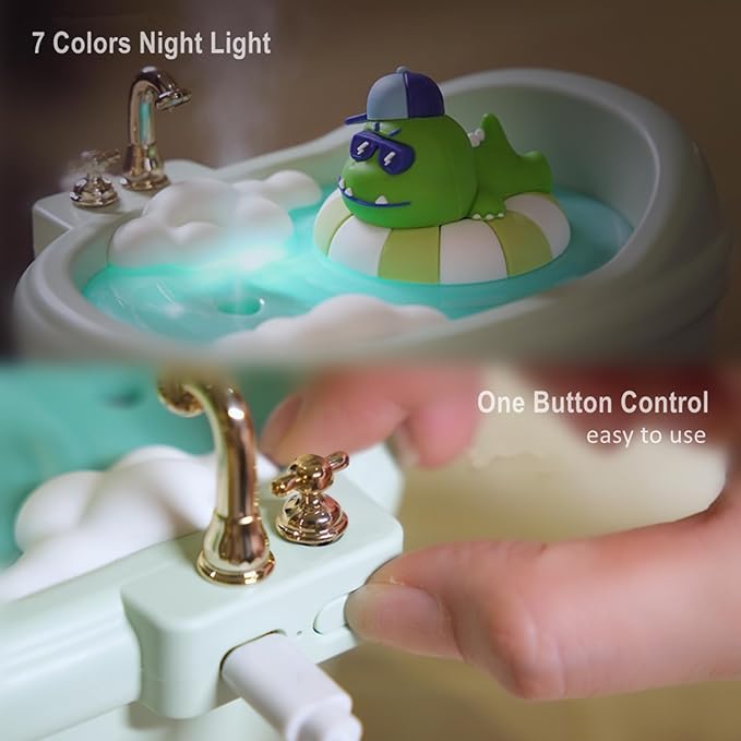 Cute Humidifier for Bedroom, Top Fill 0.34L Desk Mini Humidifier Aroma Diffuser - Image 5