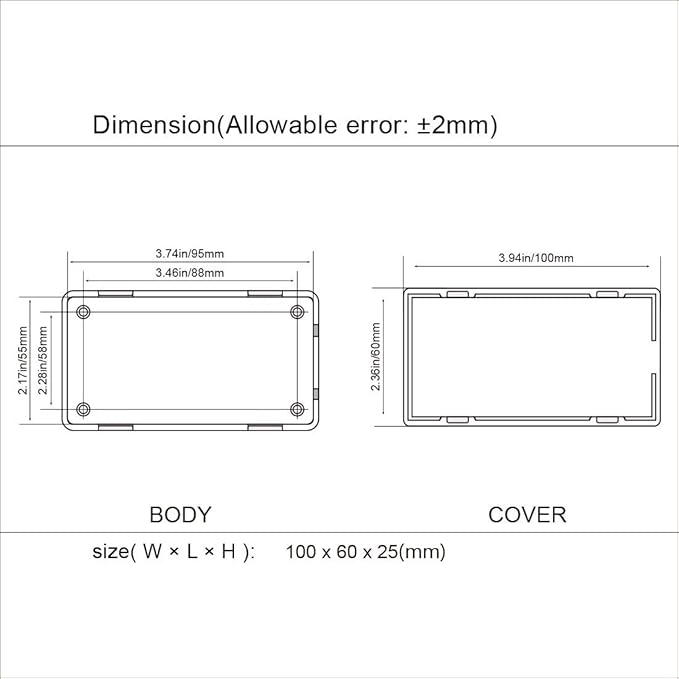 LeMotech 5Pcs ABS Plastic Electrical Project Case Power Junction Box, Project - Image 7