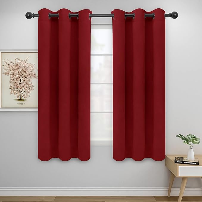 Easy-Going Blackout Curtains for Bedroom, Solid Thermal Insulated Grommet and by Easy-Going