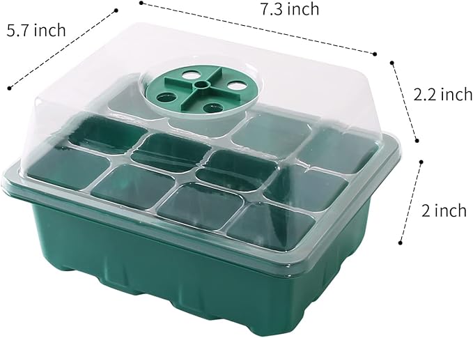 3 Pack Seed Starter Tray with Humidity Dome and Base, Plant Germination Kit - Image 5