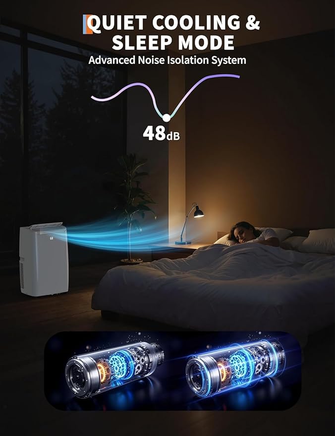 14000 BTU Portable Air Conditioner - 3 in-1 AC Unit - Image 4