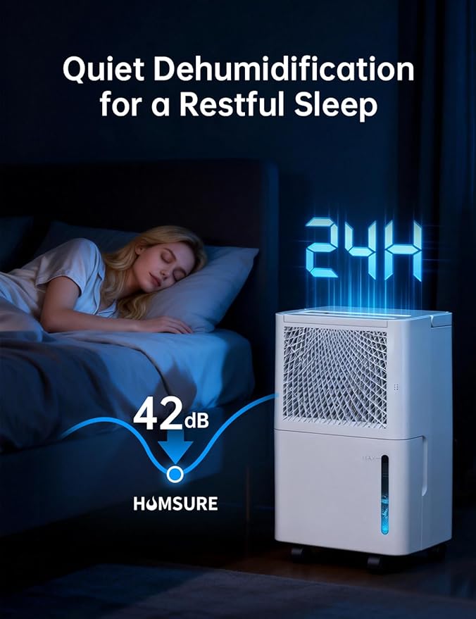 HUMSURE 2500 Sq. Ft 30 Pints Dehumidifier Equipped - Image 4