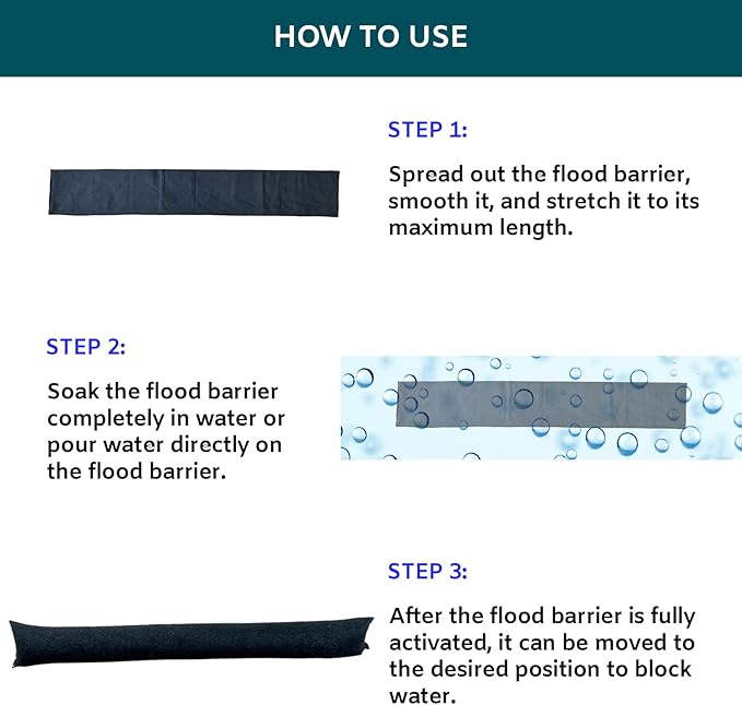 4Pcs 5FT Water Activated Flood Barriers - Image 5