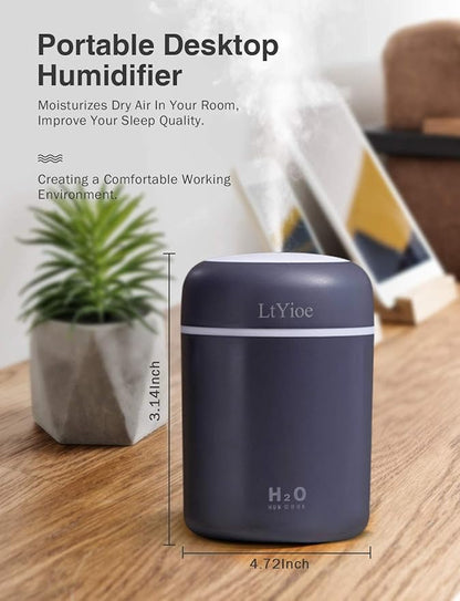 Colorful Cool Mini Humidifier, USB Personal Desktop Humidifier - Image 2