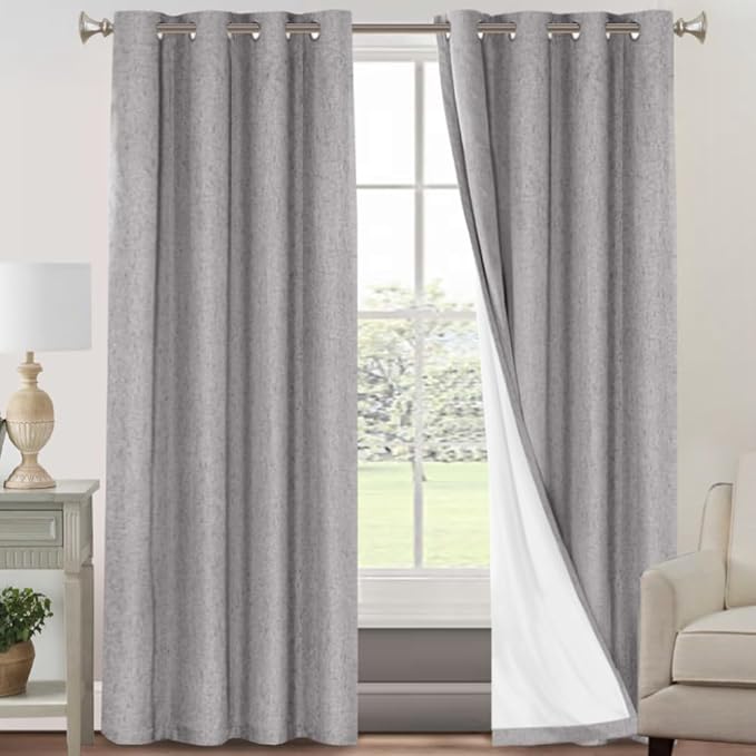 PrinceDeco 100% Blackout Curtains 90 inches Long by PrinceDeco