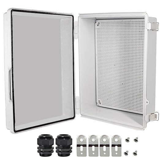 Zulkit Junction Box, IP67 Waterproof Electrical Box Hinged Cover Stainless by Zulkit