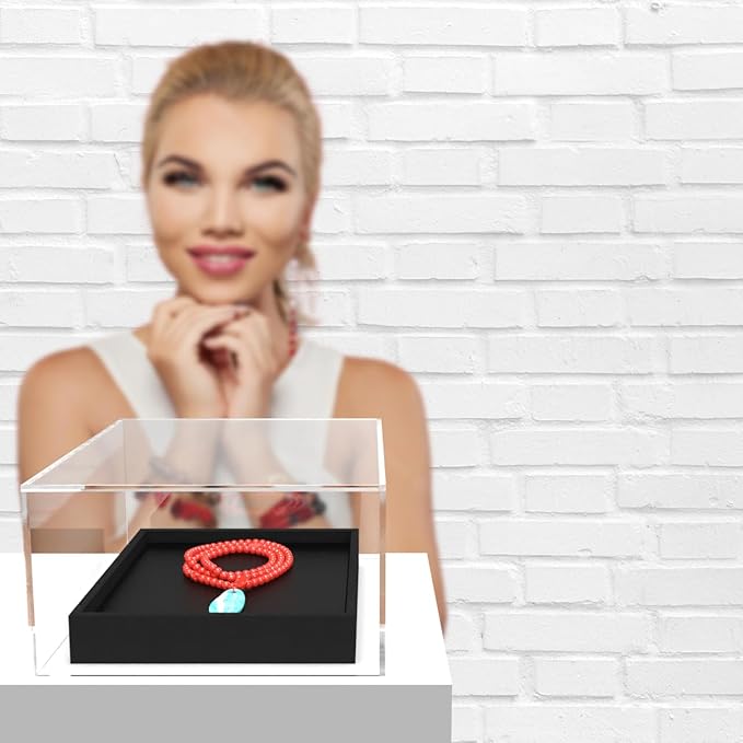 4 Pack Clear Acrylic Display Box Versatile 5 Sided Pedestal No Lid 7" x 7.25" x - Image 7