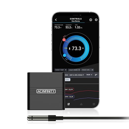 AC Infinity Mini Temperature Humidity Smart Hygrometer A1 Bluetooth App Monitor by ACInfinity