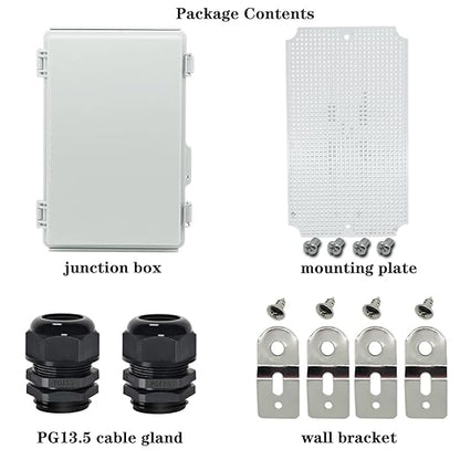 Zulkit Junction Box, IP67 Waterproof Electrical Box Hinged Cover Stainless - Image 6