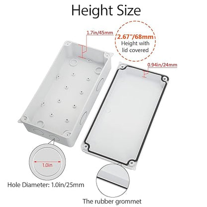 LeMotech Junction Box, Electrical Box IP65 Water Resistant Dustproof ABS - Image 6