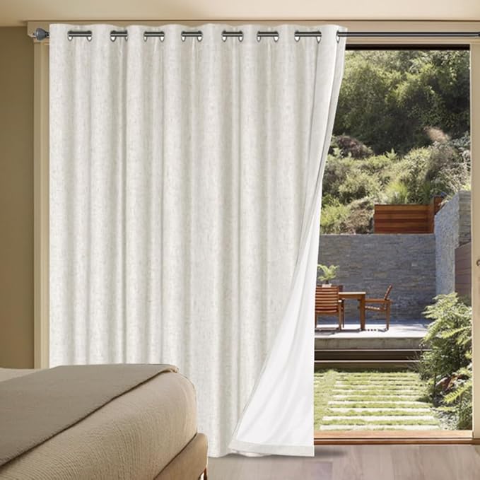 H.VERSAILTEX Blackout Curtains, Durable Thick Textured Look 100% Blackout Patio by HVERSAILTEX