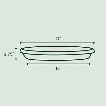Bloem Terra Resin Saucer Tray: 15" Bottom Width - Image 3
