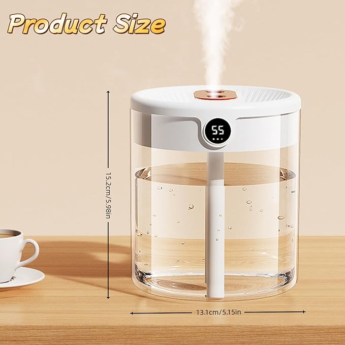 Smart 2L Cool Mist Humidifier for Bedroom, Quiet Desktop Air Moisturizer - Image 6