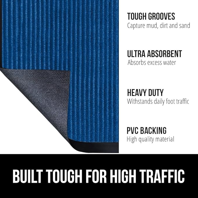 GORILLA GRIP Waterproof Traffic Guard Door Mat, 2 Pack Heavy Duty Entryway Mats - Image 2