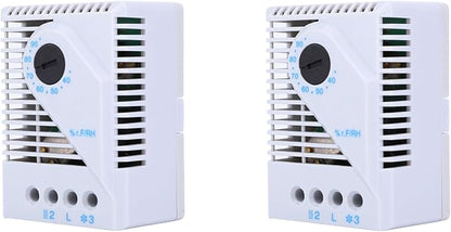 2PCS Mechanical Humidity Controller 35mm DIN Rail Hygrostat Fan Heater by Walfront