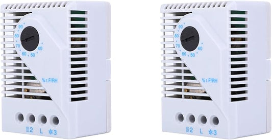 2PCS Mechanical Humidity Controller 35mm DIN Rail Hygrostat Fan Heater by Walfront
