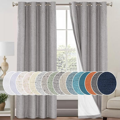 PrinceDeco Blackout Curtains for Bedroom 100% Blackout Thermal Insulated by PrinceDeco