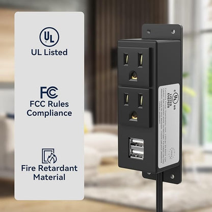 2Pack Electrical Power Outlet Kit, Hidden Outlet Cabinet Accessories - Image 5