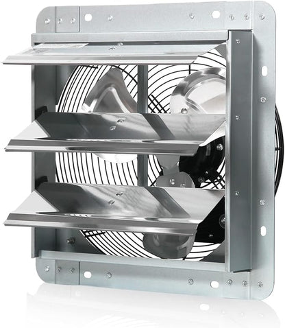 KEN BROWN 12 Inch Shutter Exhaust Fan, Gable Vent Fan, Wall Mount Ventilation by KENBROWN