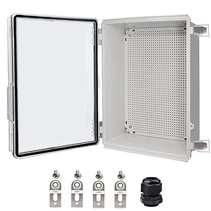 Waterproof Electrical Box, IP67 Junction Box Stainless Steel Latch Hinged Clear by YETLEBOX