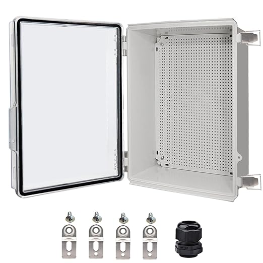 Waterproof Electrical Box, IP67 Junction Box Stainless Steel Latch Hinged Clear by YETLEBOX