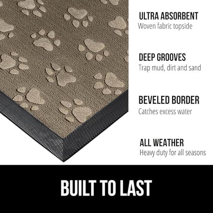 GORILLA GRIP 100% Waterproof All-Season WeatherMax Doormat, US Designed Natural - Image 2