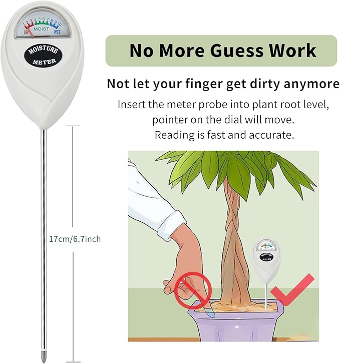 Soil Moisture Meter, Plant Water Meter Soil Meter Moisture Sensor Hygrometer - Image 4