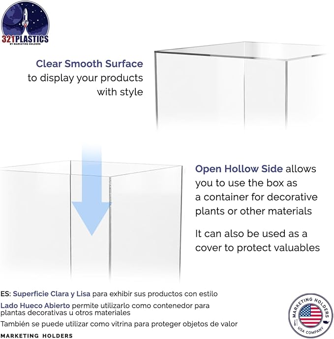 Marketing Holders 12" x 12" x 16" Clear Acrylic Display Box - Image 5