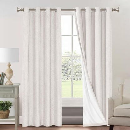 PrinceDeco 100% Blackout Curtains 90 Inches Long by PrinceDeco