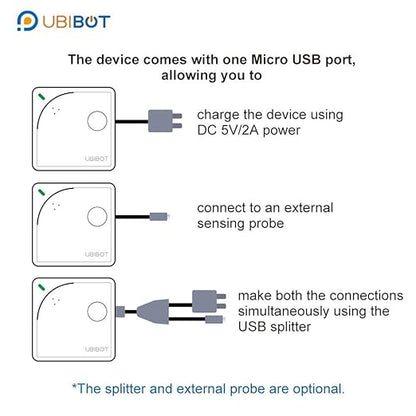 UbiBot Industrial Wireless Remote Temperature Humidity Ambient Light Sensor - Image 8