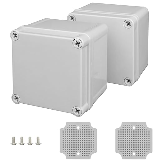 Junction Box, 3.9"x 3.9"x 3" Outdoor Electrical Box by HoHaing
