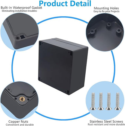 Outdoor Waterproof Junction Box IP67 Project Box ABS Black Electrical Boxes - Image 6
