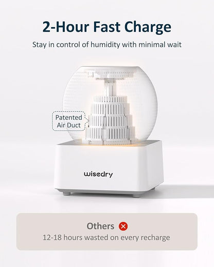 Wisedry 2 Hours Fast Rechargeable Mini Dehumidifier - Image 4