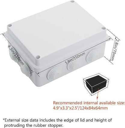 LeMotech ABS Plastic Dustproof Waterproof IP65 Junction Box Universal - Image 2